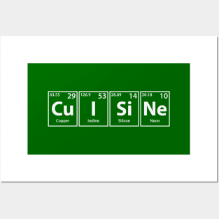 Cuisine (Cu-I-Si-Ne) Periodic Elements Spelling Posters and Art